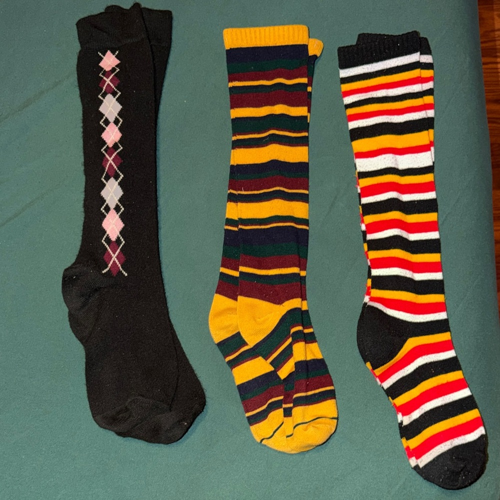 Colorful Striped and Argyle Men's Socks